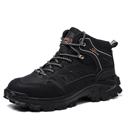🔥Sale 70% OFF-Men's Genuine Leather Work Boots - Lace-Up, Waterproof, Wide Toe Box with Arch Support for Safety, Casual & Outdoor