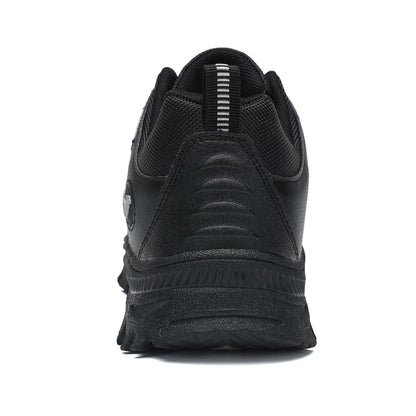Men's Mixed Material Hiking Shoes - Lace-Up, Waterproof, Wide Toe Box with Arch Support