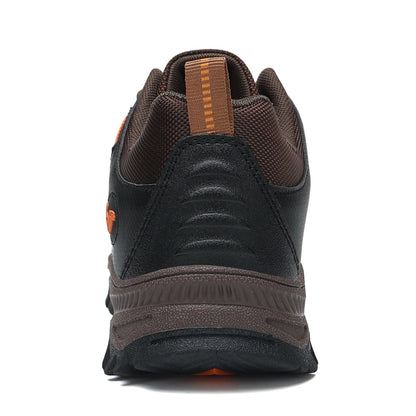 Men's Mixed Material Hiking Shoes - Lace-Up, Waterproof, Wide Toe Box with Arch Support