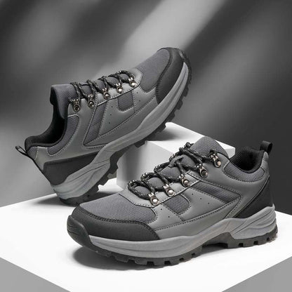 Men's Mesh Hiking Shoes - Lace-Up, Enhanced Support, Wide Toe Box with Arch Support