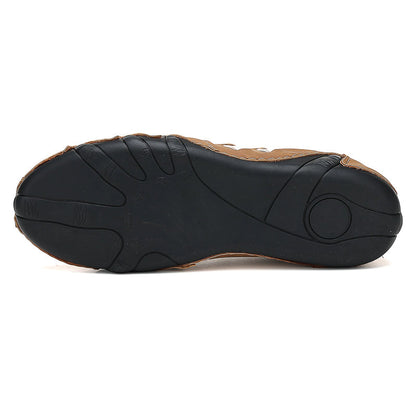 Men's  Low Top Suede Casual Boots - Lace-Up, Waterproof, Wide Toe Box with Arch Support
