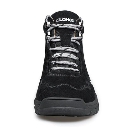 Men's Suede Work Boots - Lace-Up, Waterproof, Wide Toe Box with Arch Support
