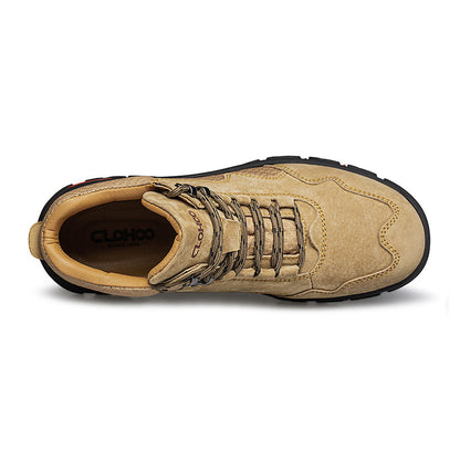 Men's Suede Work Boots - Lace-Up, Waterproof, Wide Toe Box with Arch Support