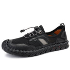 Men's Mesh Hiking Shoes - Slip-On, Breathable, Slip-Resistant, Wide Toe Box with Arch Support
