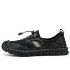 Men's Mesh Hiking Shoes - Slip-On, Breathable, Slip-Resistant, Wide Toe Box with Arch Support
