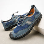 Men's Mesh Hiking Shoes - Slip-On, Breathable, Slip-Resistant, Wide Toe Box with Arch Support