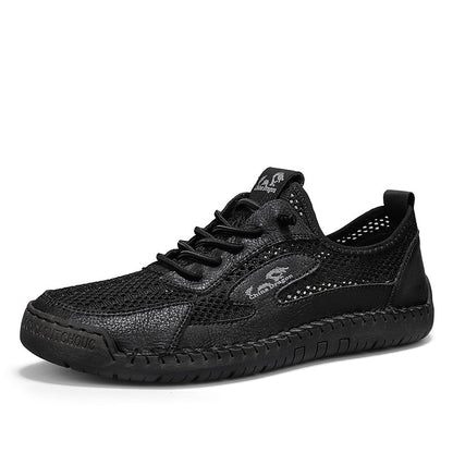 Men's Mixed Material Hiking Water Shoes - Slip-On, Lightweight, Wide Toe Box with Arch Support