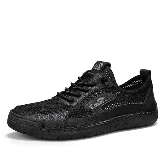 Men's Mixed Material Hiking Water Shoes - Slip-On, Lightweight, Wide Toe Box with Arch Support