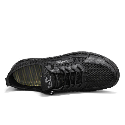 Men's Mixed Material Hiking Water Shoes - Slip-On, Lightweight, Wide Toe Box with Arch Support