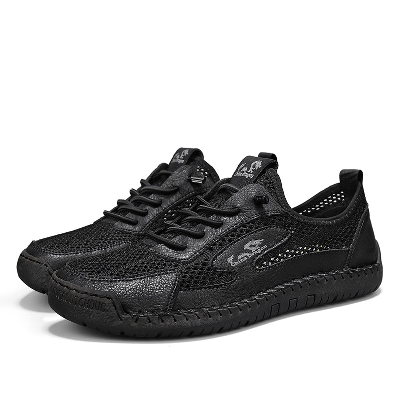 Men's Mixed Material Hiking Water Shoes - Slip-On, Lightweight, Wide Toe Box with Arch Support