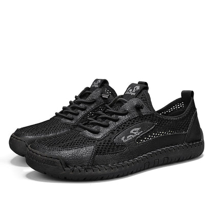 Men's Mixed Material Hiking Water Shoes - Slip-On, Lightweight, Wide Toe Box with Arch Support