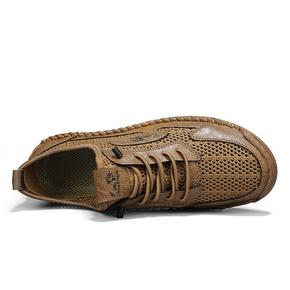 Men's Mixed Material Hiking Water Shoes - Slip-On, Lightweight, Wide Toe Box with Arch Support