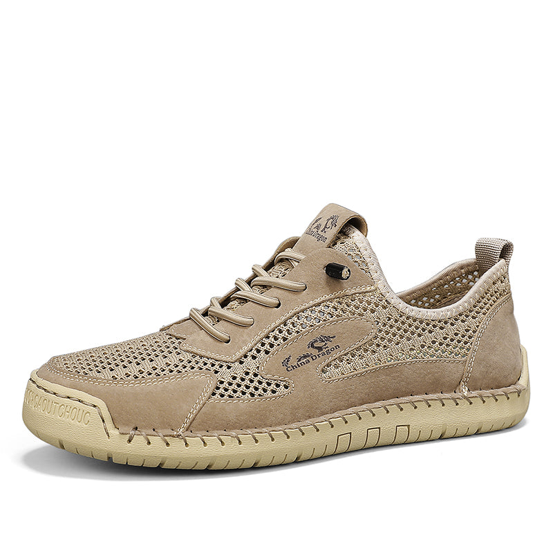 Men's Mixed Material Hiking Water Shoes - Slip-On, Lightweight, Wide Toe Box with Arch Support