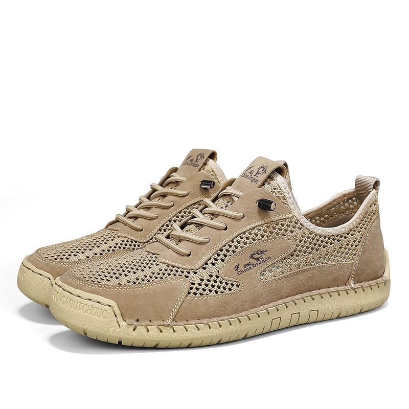 Men's Mixed Material Hiking Water Shoes - Slip-On, Lightweight, Wide Toe Box with Arch Support