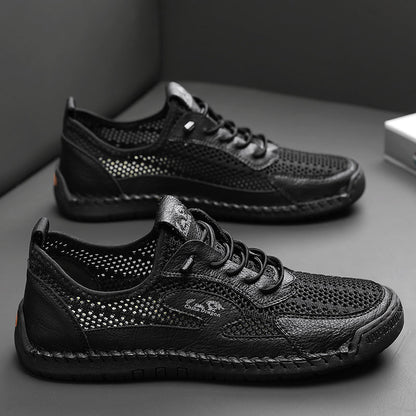 Men's Mixed Material Hiking Water Shoes - Slip-On, Lightweight, Wide Toe Box with Arch Support
