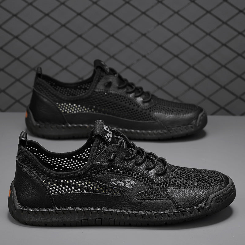 Men's Mixed Material Hiking Water Shoes - Slip-On, Lightweight, Wide Toe Box with Arch Support