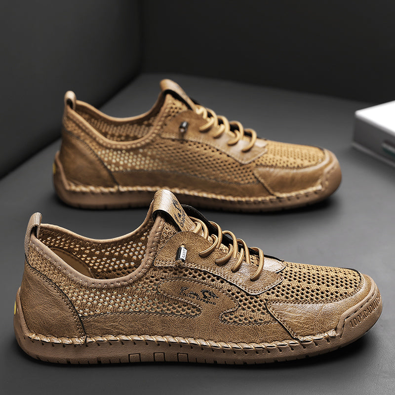 Men's Mixed Material Hiking Water Shoes - Slip-On, Lightweight, Wide Toe Box with Arch Support