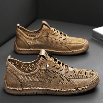 Men's Mixed Material Hiking Water Shoes - Slip-On, Lightweight, Wide Toe Box with Arch Support