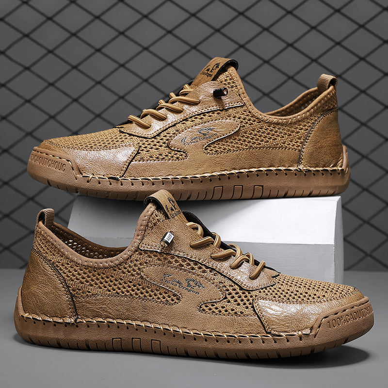 Men's Mixed Material Hiking Water Shoes - Slip-On, Lightweight, Wide Toe Box with Arch Support