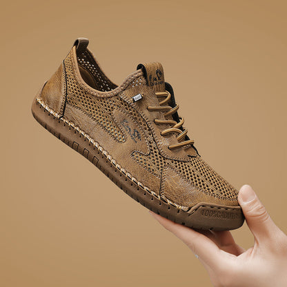 Men's Mixed Material Hiking Water Shoes - Slip-On, Lightweight, Wide Toe Box with Arch Support