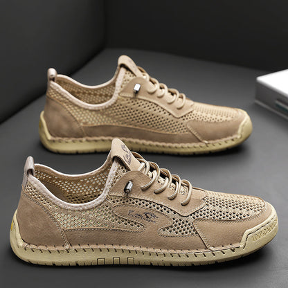 Men's Mixed Material Hiking Water Shoes - Slip-On, Lightweight, Wide Toe Box with Arch Support
