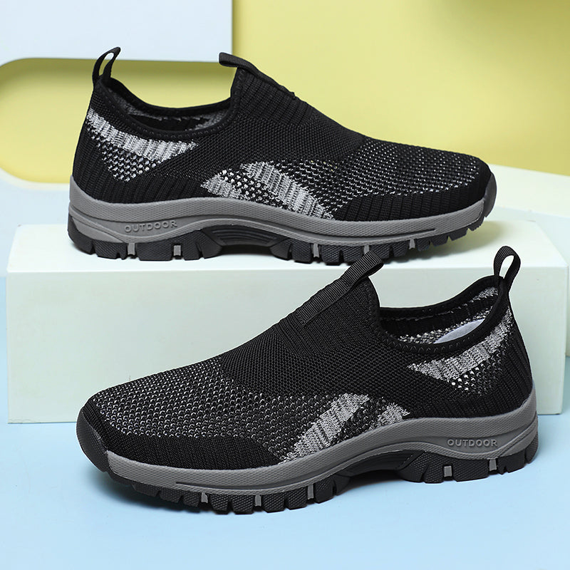 (⏰Clearance Sale - 70% OFF🔥)Men's Mesh Hiking Shoes - Slip-On, Lightweight, Wide Toe Box with Arch Support