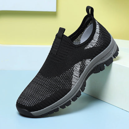 (⏰Clearance Sale - 70% OFF🔥)Men's Mesh Hiking Shoes - Slip-On, Lightweight, Wide Toe Box with Arch Support