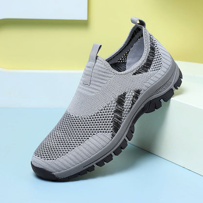 (⏰Clearance Sale - 70% OFF🔥)Men's Mesh Hiking Shoes - Slip-On, Lightweight, Wide Toe Box with Arch Support