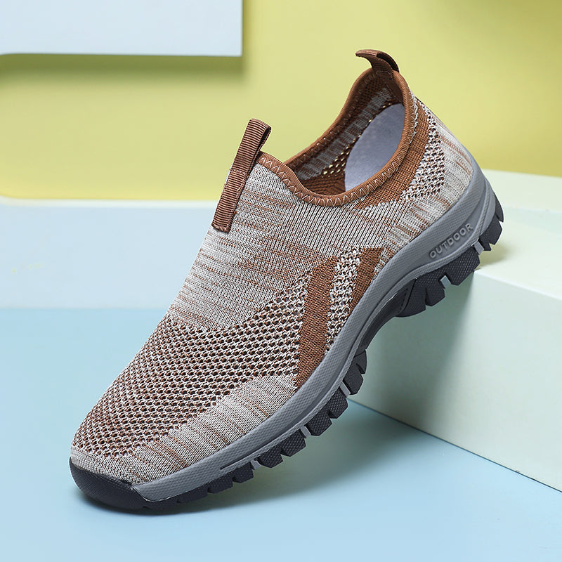 (⏰Clearance Sale - 70% OFF🔥)Men's Mesh Hiking Shoes - Slip-On, Lightweight, Wide Toe Box with Arch Support