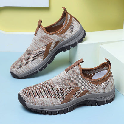 (⏰Clearance Sale - 70% OFF🔥)Men's Mesh Hiking Shoes - Slip-On, Lightweight, Wide Toe Box with Arch Support
