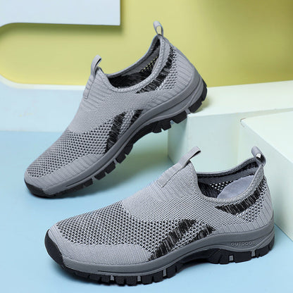 (⏰Clearance Sale - 70% OFF🔥)Men's Mesh Hiking Shoes - Slip-On, Lightweight, Wide Toe Box with Arch Support