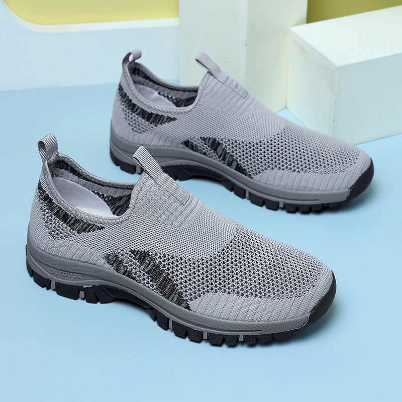 (⏰Clearance Sale - 70% OFF🔥)Men's Mesh Hiking Shoes - Slip-On, Lightweight, Wide Toe Box with Arch Support