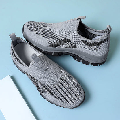 (⏰Clearance Sale - 70% OFF🔥)Men's Mesh Hiking Shoes - Slip-On, Lightweight, Wide Toe Box with Arch Support