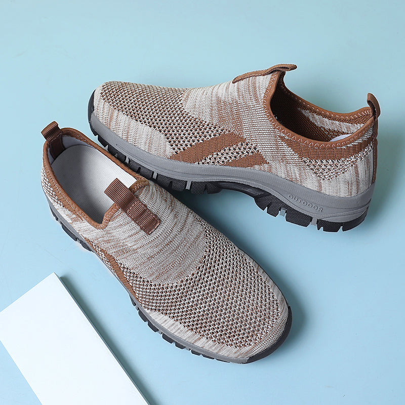 (⏰Clearance Sale - 70% OFF🔥)Men's Mesh Hiking Shoes - Slip-On, Lightweight, Wide Toe Box with Arch Support