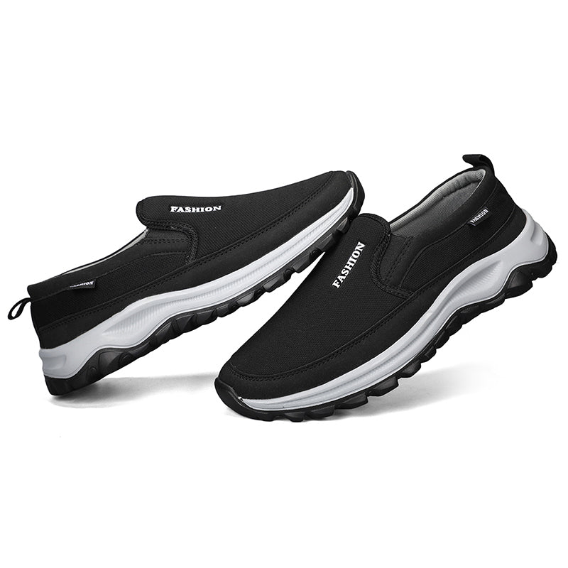 Men's Slip On Walking Casual Loafers - Slip-On, Cushioned, Wide Toe Box with Arch Support