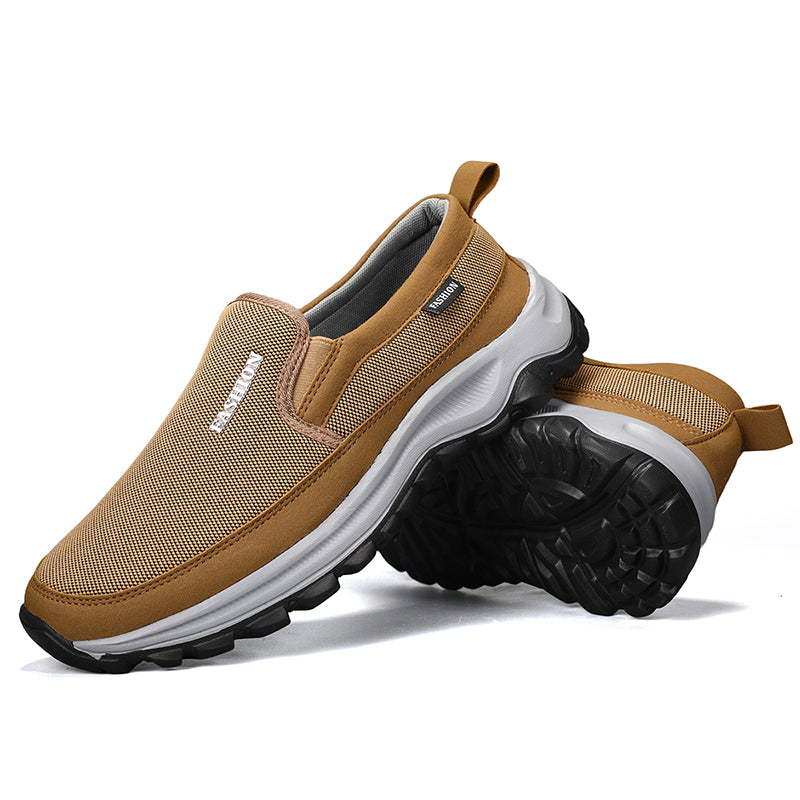 Men's Slip On Walking Casual Loafers - Slip-On, Cushioned, Wide Toe Box with Arch Support