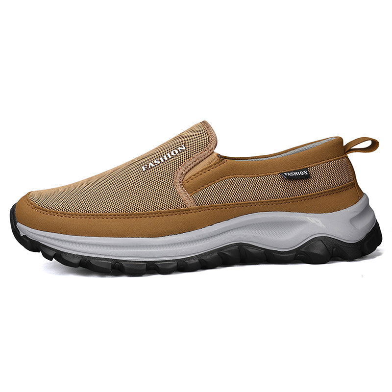 Men's Slip On Walking Casual Loafers - Slip-On, Cushioned, Wide Toe Box with Arch Support