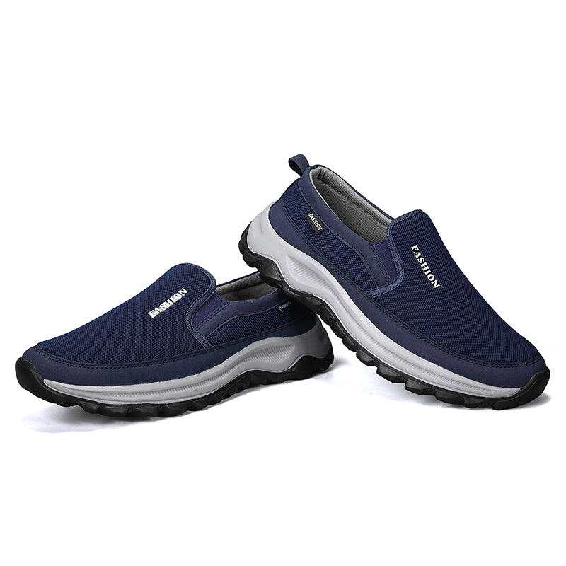 Men's Slip On Walking Casual Loafers - Slip-On, Cushioned, Wide Toe Box with Arch Support