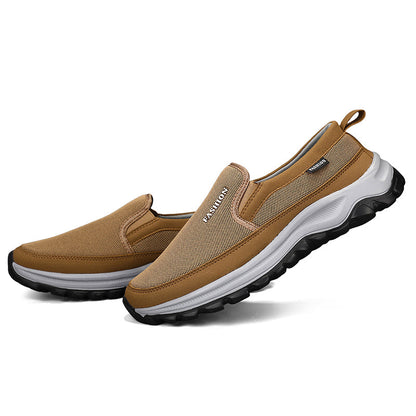 Men's Slip On Walking Casual Loafers - Slip-On, Cushioned, Wide Toe Box with Arch Support