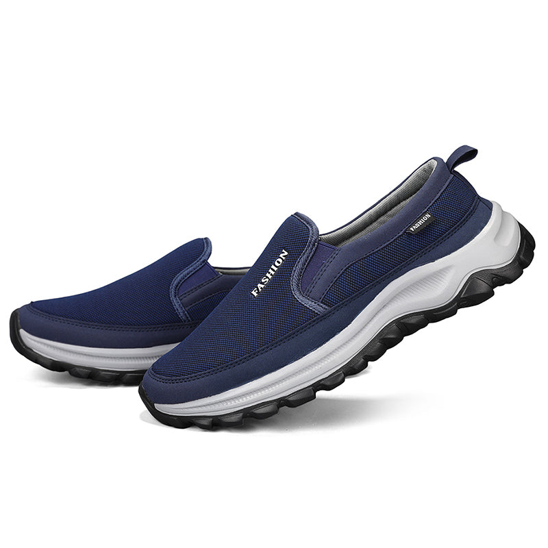 Men's Slip On Walking Casual Loafers - Slip-On, Cushioned, Wide Toe Box with Arch Support