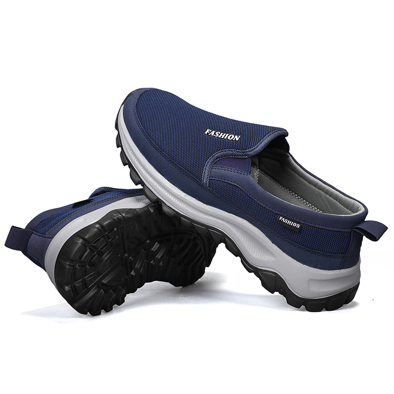 Men's Slip On Walking Casual Loafers - Slip-On, Cushioned, Wide Toe Box with Arch Support