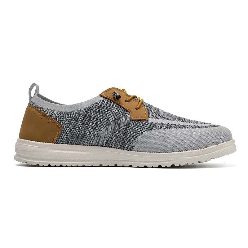 Men's Mesh Walking Shoes - Lace-Up, Breathable, Wide Toe Box with Arch Support