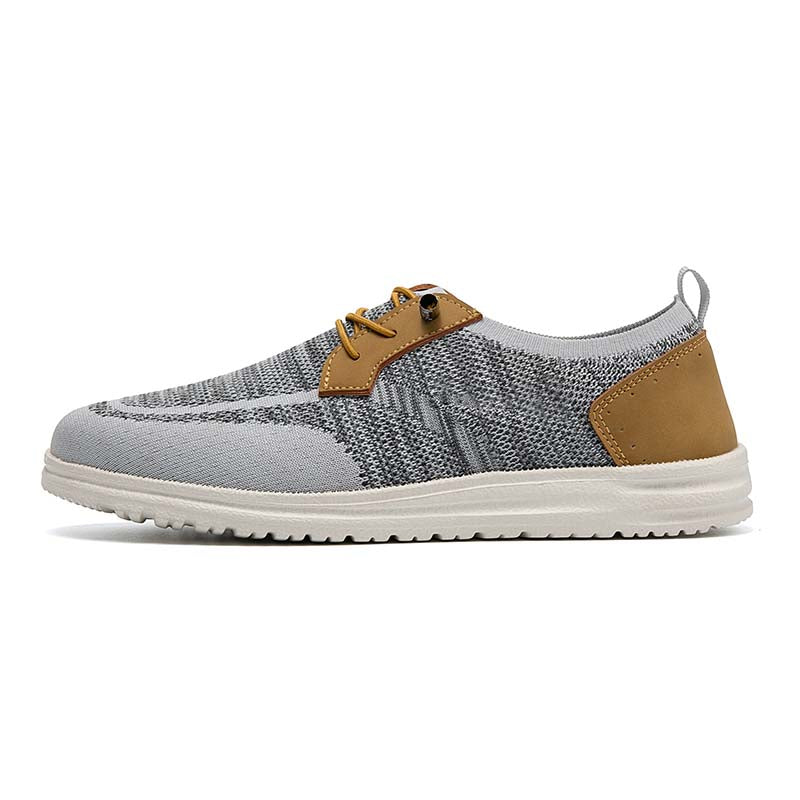 Men's Mesh Walking Shoes - Lace-Up, Breathable, Wide Toe Box with Arch Support