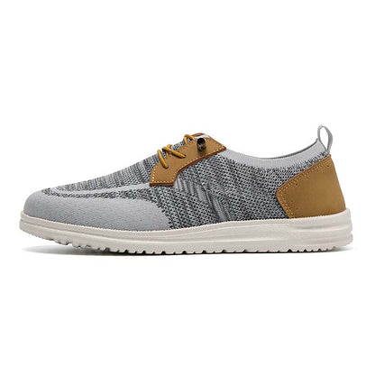 Men's Mesh Walking Shoes - Lace-Up, Breathable, Wide Toe Box with Arch Support