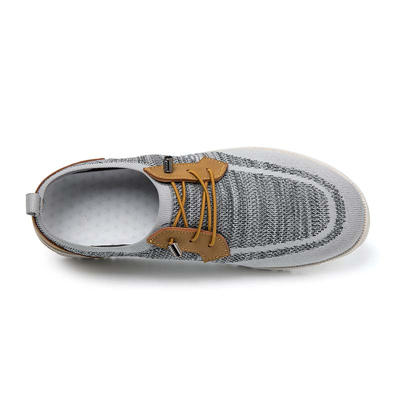 Men's Mesh Walking Shoes - Lace-Up, Breathable, Wide Toe Box with Arch Support