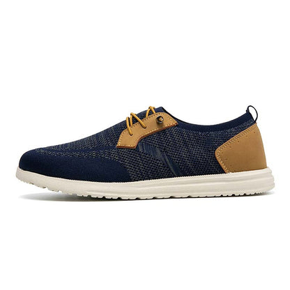 Men's Mesh Walking Shoes - Lace-Up, Breathable, Wide Toe Box with Arch Support