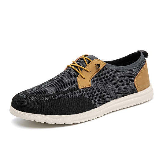 Men's Mesh Walking Shoes - Lace-Up, Breathable, Wide Toe Box with Arch Support