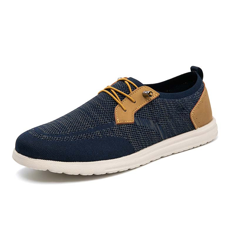 Men's Mesh Walking Shoes - Lace-Up, Breathable, Wide Toe Box with Arch Support