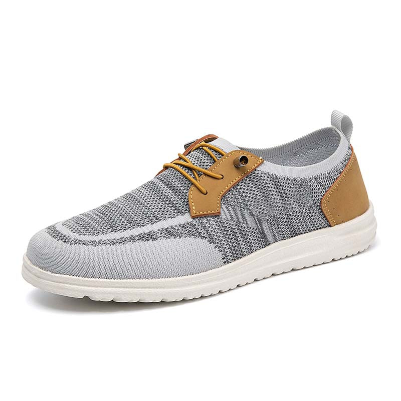 Men's Mesh Walking Shoes - Lace-Up, Breathable, Wide Toe Box with Arch Support