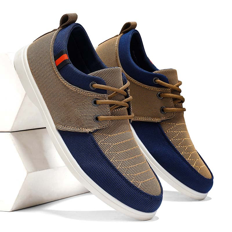 Men's Mesh Walking Shoes - Lace-Up, Breathable, Wide Toe Box with Arch Support